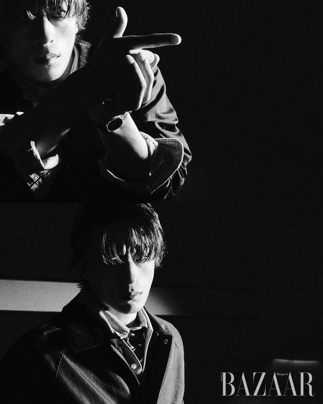 헌팅 필드 재킷은 43만9천원, 샴브레이 워크 셔츠는 21만9천원, 코튼 피케 폴로셔츠는 13만9천원, 스트라이프 랩 타이는 13만9천원 모두 Brooks Brothers.