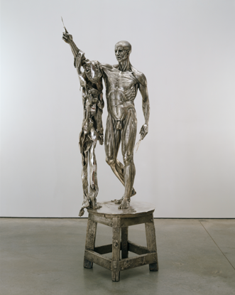 <성 바르톨로메오, 극심한 고통>, 2007 은, 250 x 110 x 95 cm. 개인 소장. © Damien Hirst and Science Ltd. All rights reserved, DACS 2026. Photographed by Prudence Cuming Associates