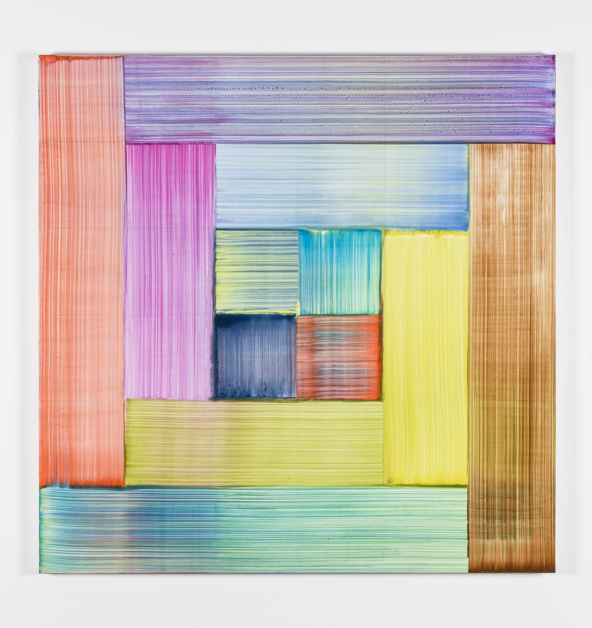Bernard FRIZE Mela, 2025 Acrylic and resin on canvas Acrylique et résine sur toile 120 x 120 cm Courtesy of the artist and Perrotin. 