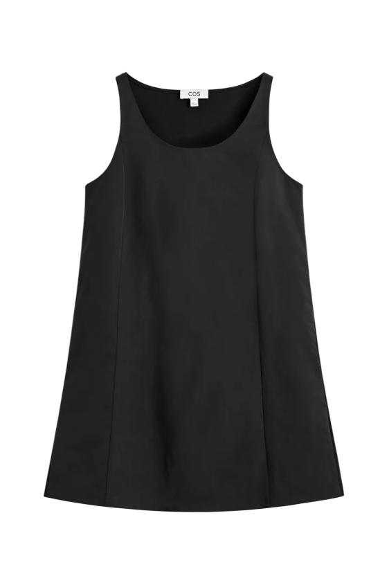 저지 패널 나일론 미니 드레스