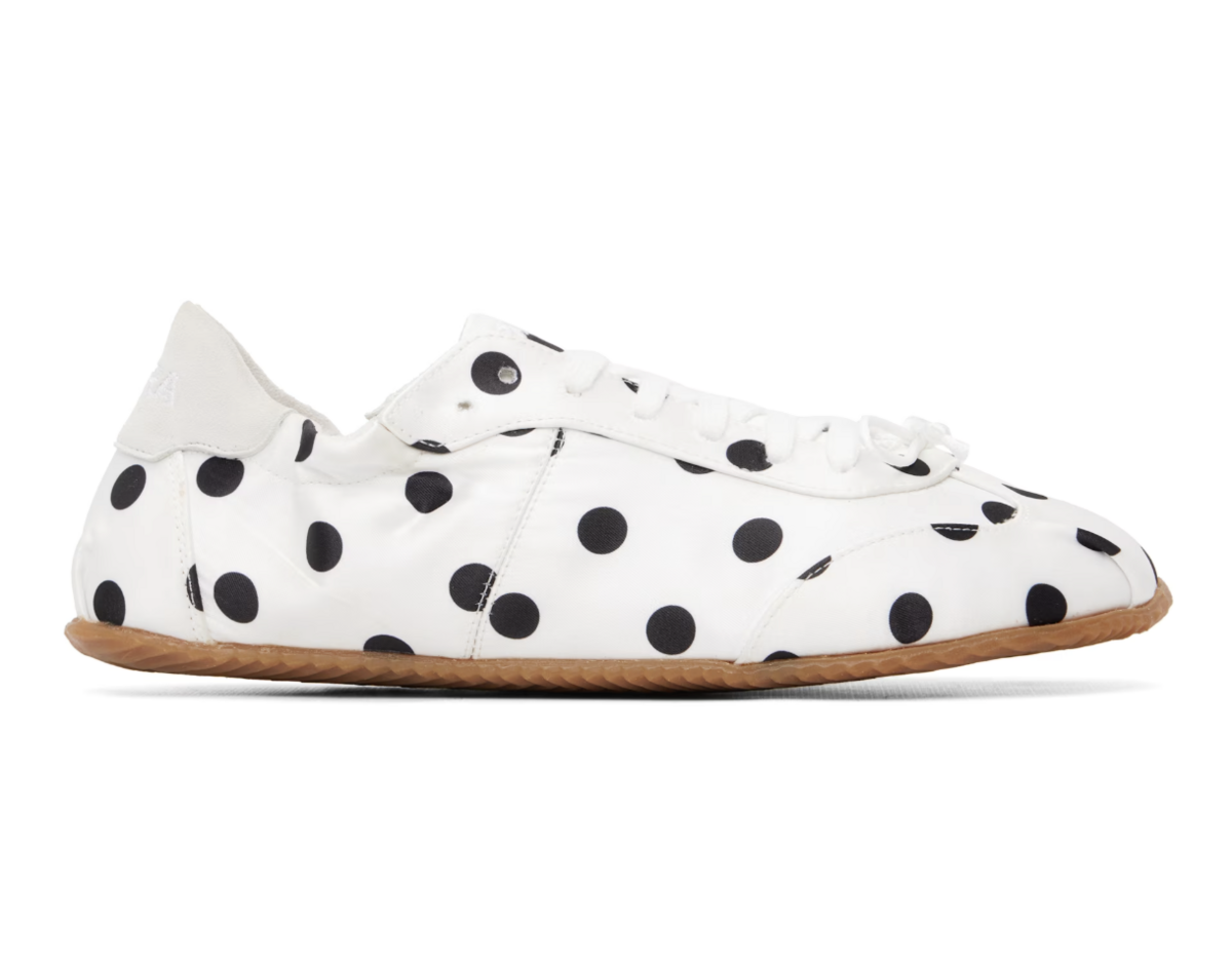 ABRA White Ballerina Dots Sneakers
