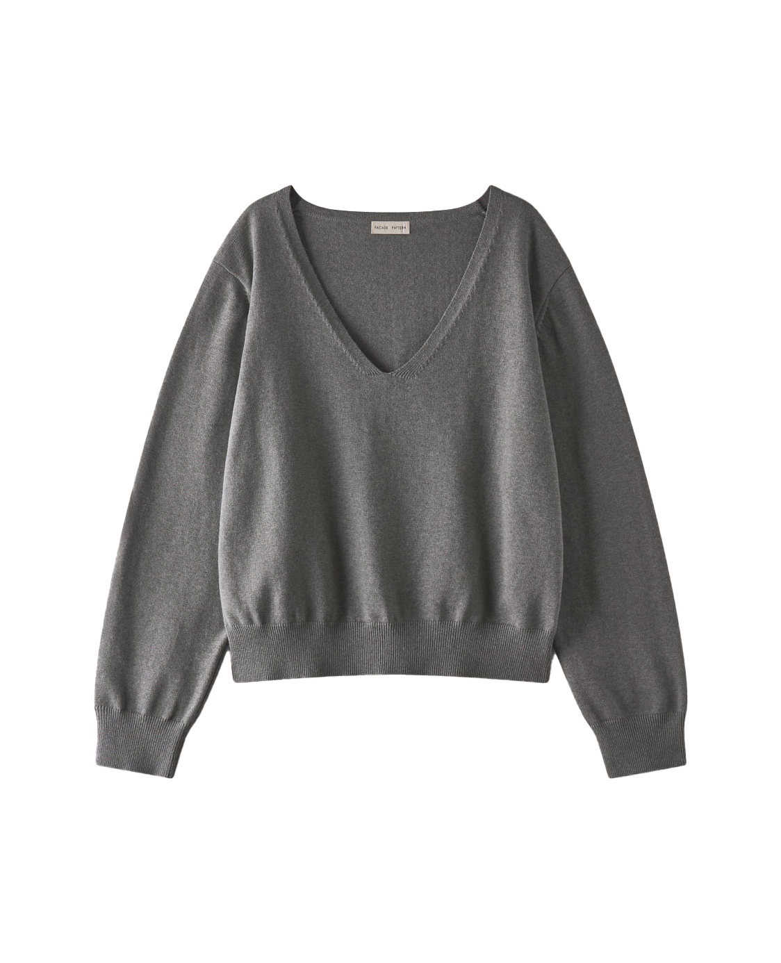 딥 브이넥 니트