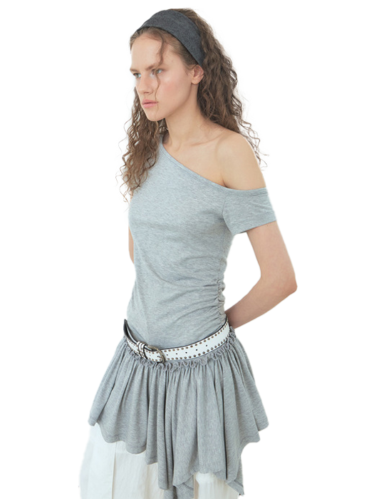 One-Shoulder Frill Mini Dress