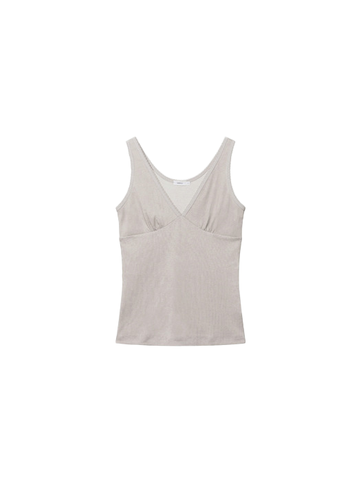 Washed rib scallop cami