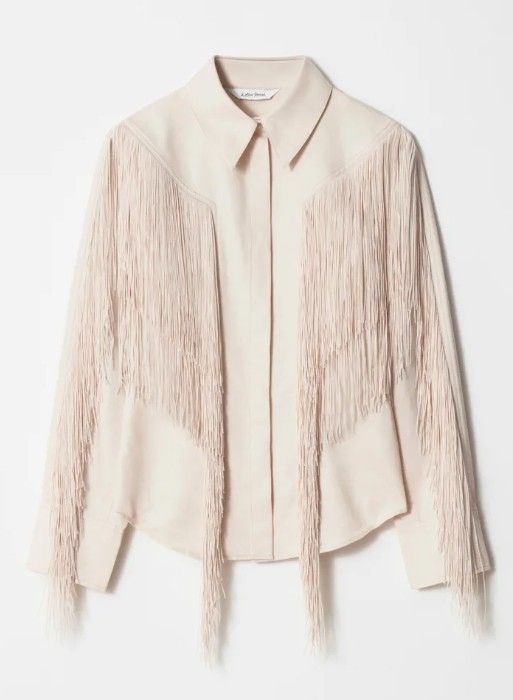 프린지 리넨 셔츠