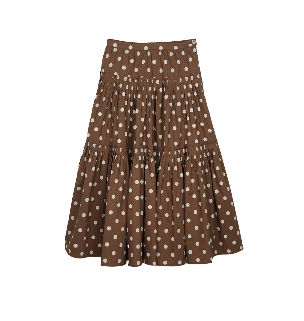 Polka Dot Pleats Skirt