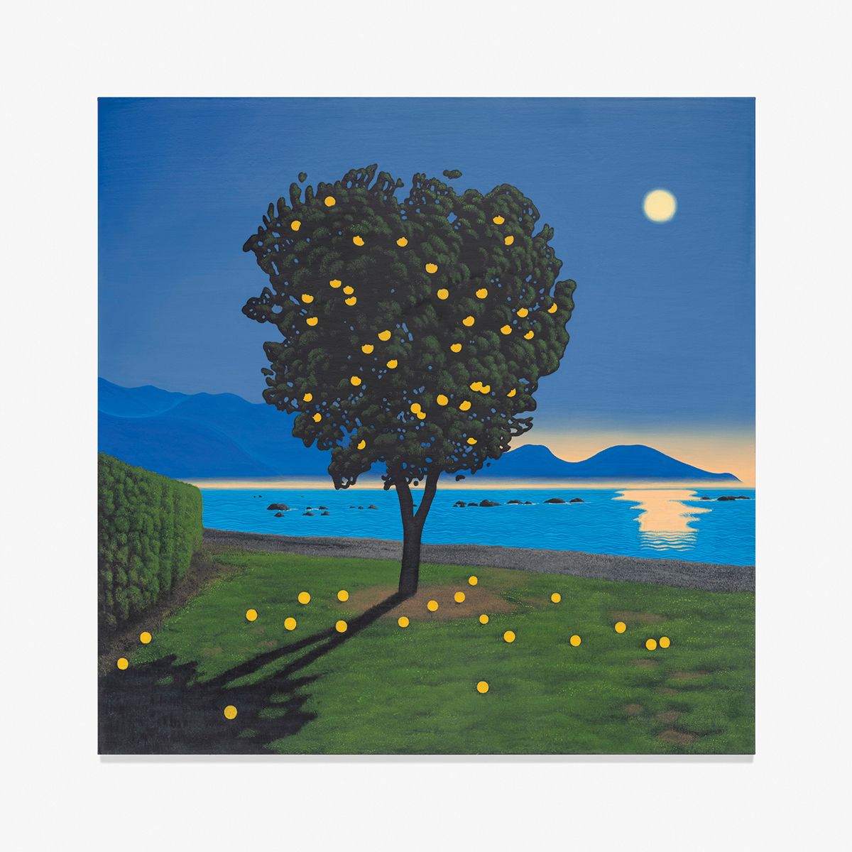 이우성, <나는 외롭지 않아>, 2025, 캔버스에 아크릴릭, 아크릴릭 과슈, 130.5x130.5cm, Courtesy of the artist and Gallery Hyundai.