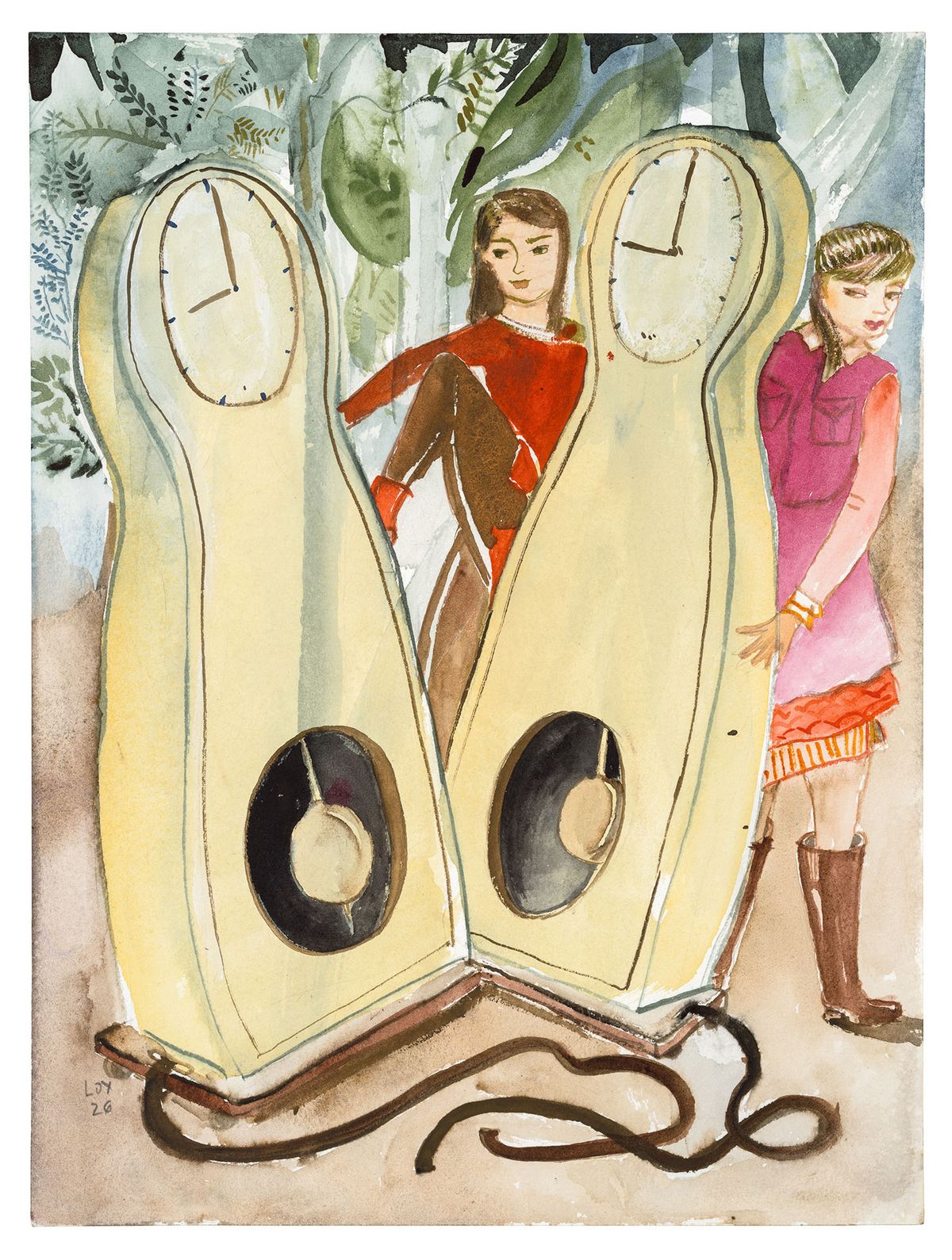 Rosa Loy_2026_Uhrenvergleich (Watch Comparison)_watercolor on paper_31x23cm_Courtesy of Gallery Baton