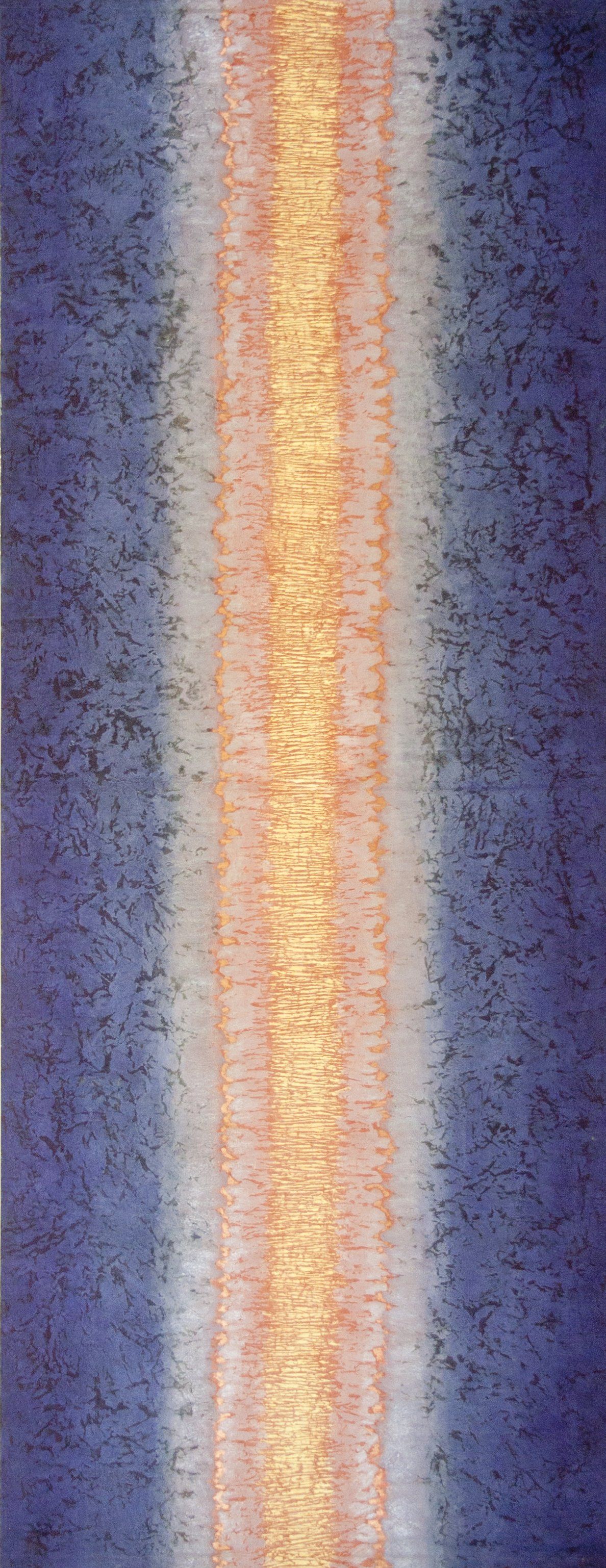 〈빛에서 빛으로〉, 2012, 닥지에 천연 안료, 328 x 129.5 cm, 방혜자 재단, 사진 © 정재준 