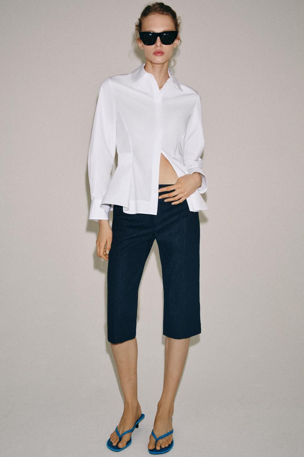ZW 컬렉션 데님 카프리 팬츠