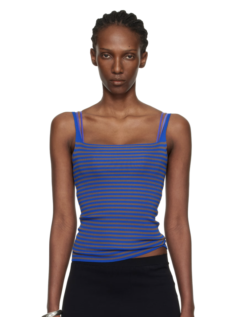 Blue & Brown Camu Tank Top