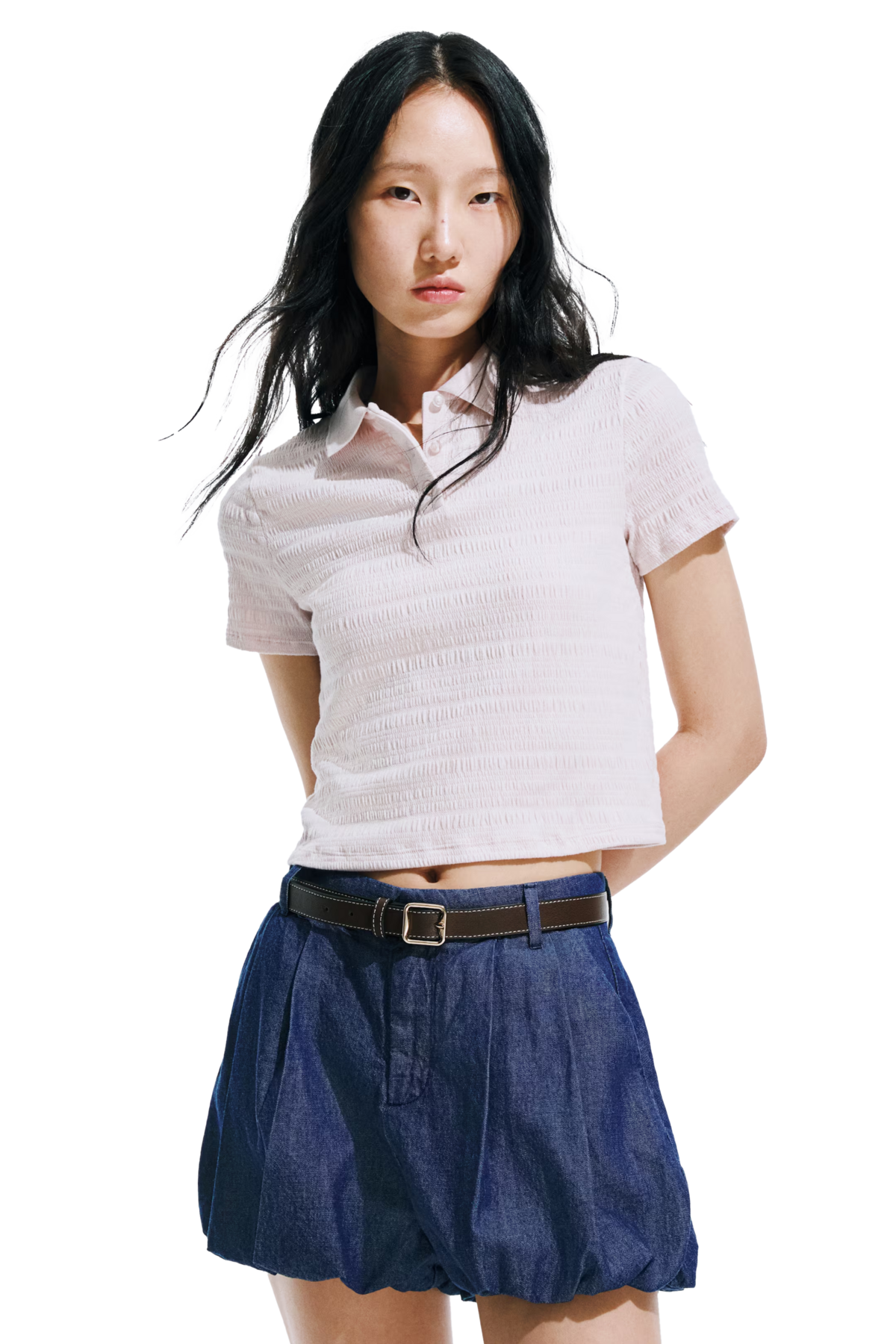 데님 벌룬 쇼츠
