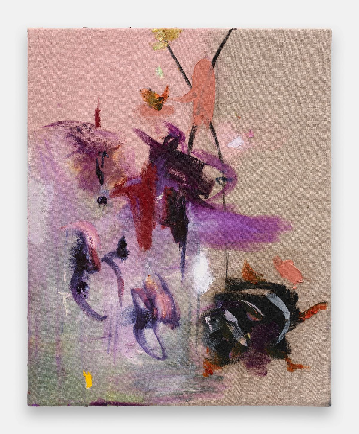 메간 루니 무제 2026 리넨에 유채, 오일 스틱 그리고 목탄 50.5 x 40.4 cm 타데우스 로팍 갤러리, 런던 • 파리 • 잘츠부르크 • 밀라노 • 서울 제공 © Megan Rooney