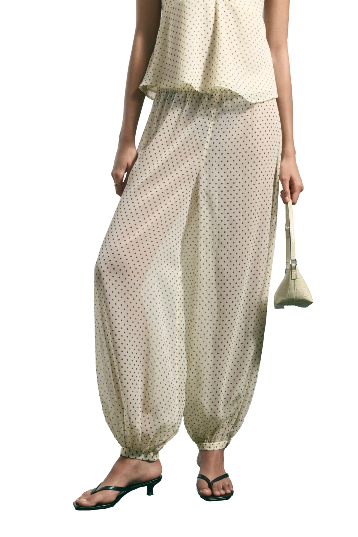 벌룬 레그 풀온 팬츠