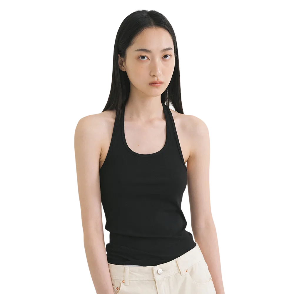 레트로 홀터넥 나시