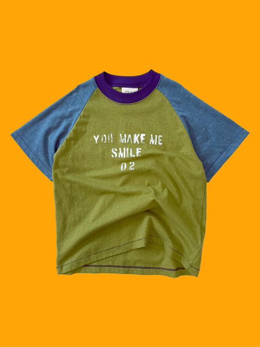 SMILE raglan short sleeved-t