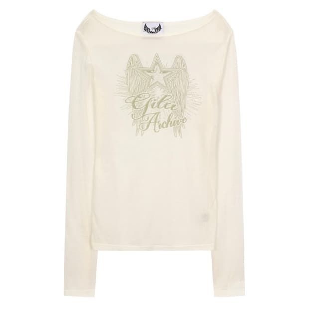 STAR WING SHEER LONG SLEEVE