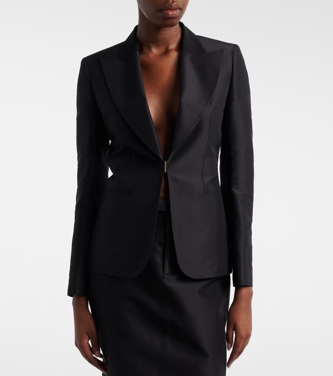 Silk faille blazer