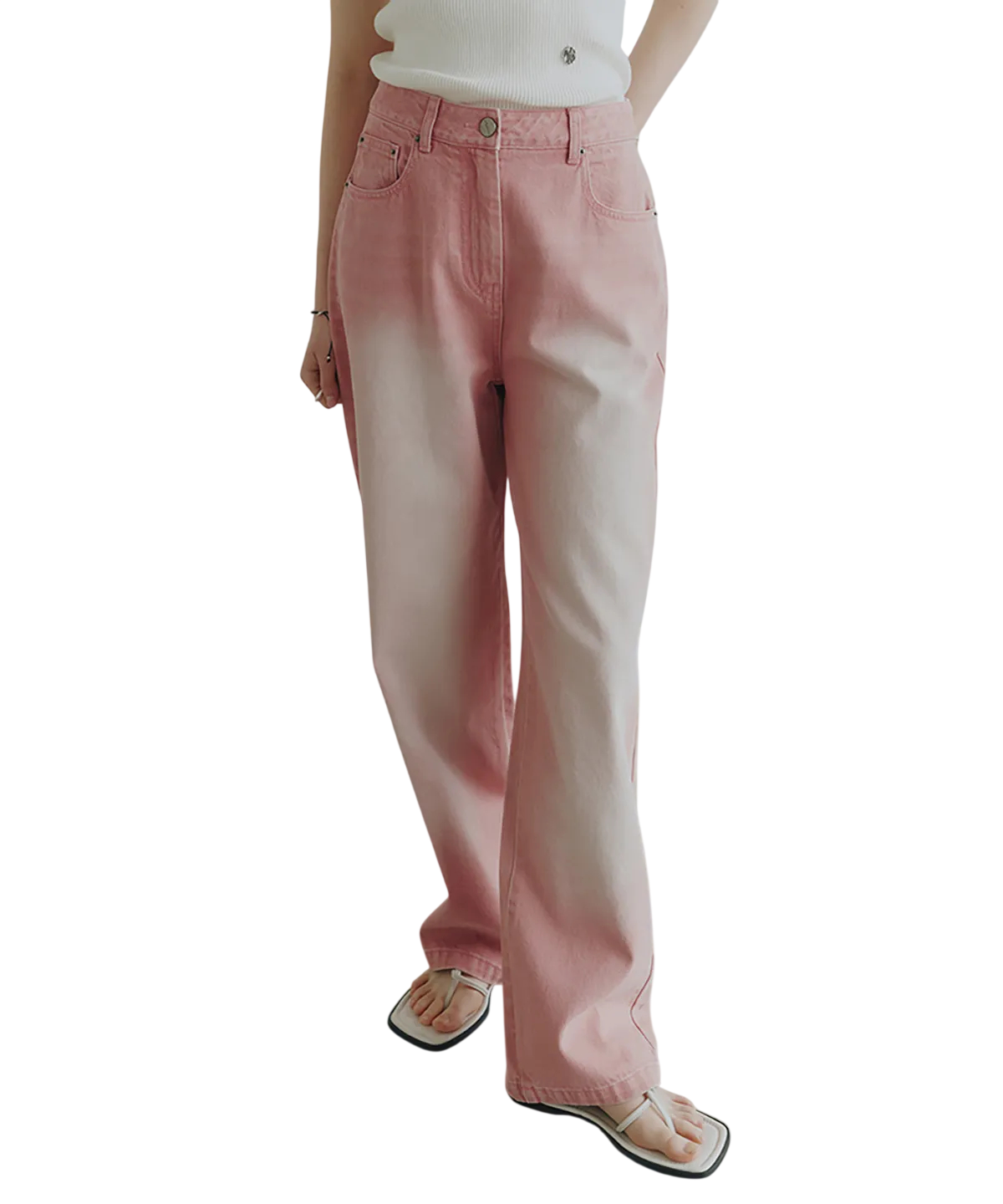 브라이트 스트레이트 데님 팬츠