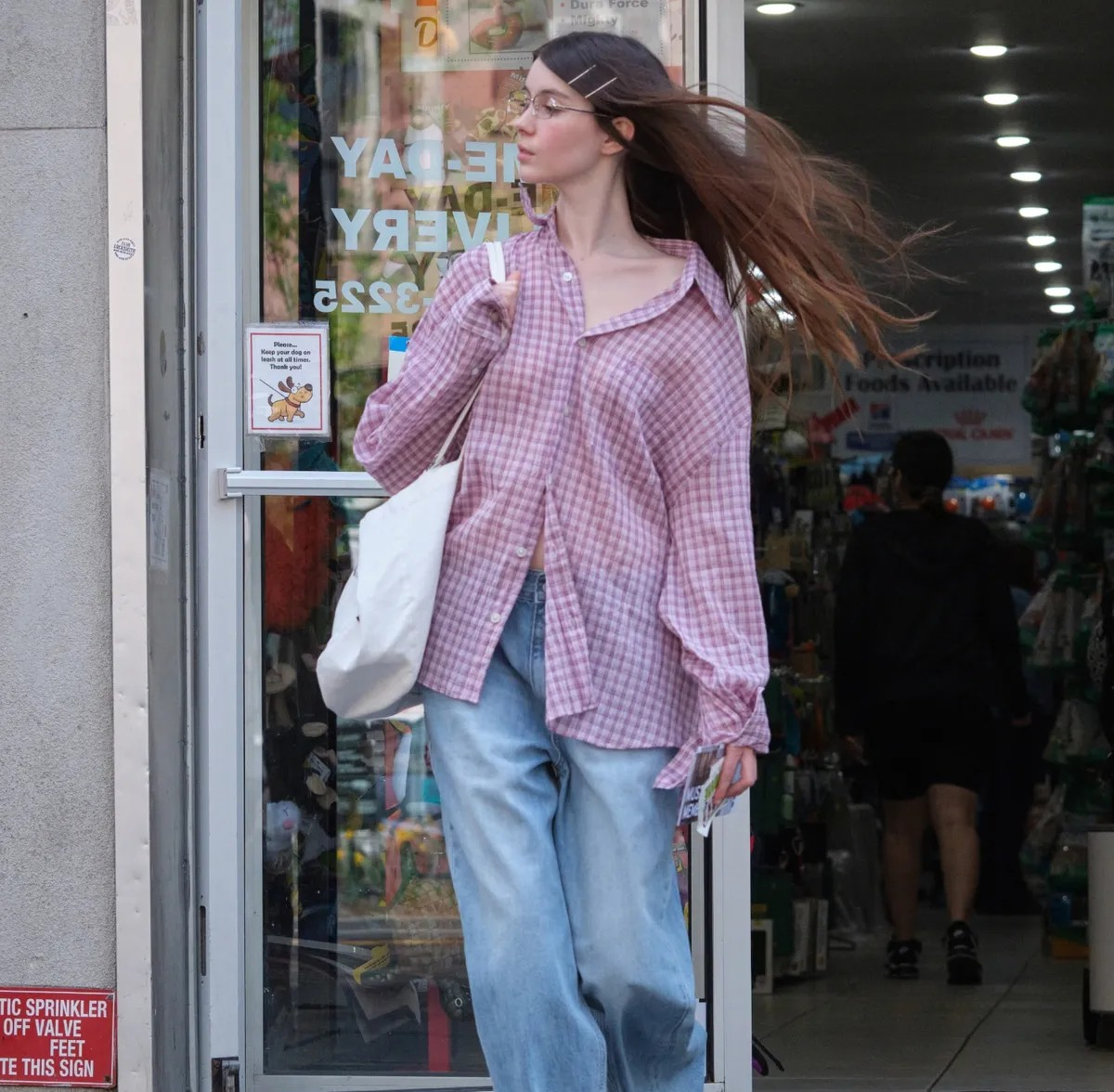 OVERSIZED Lc SHEER CHECKED SHIRT