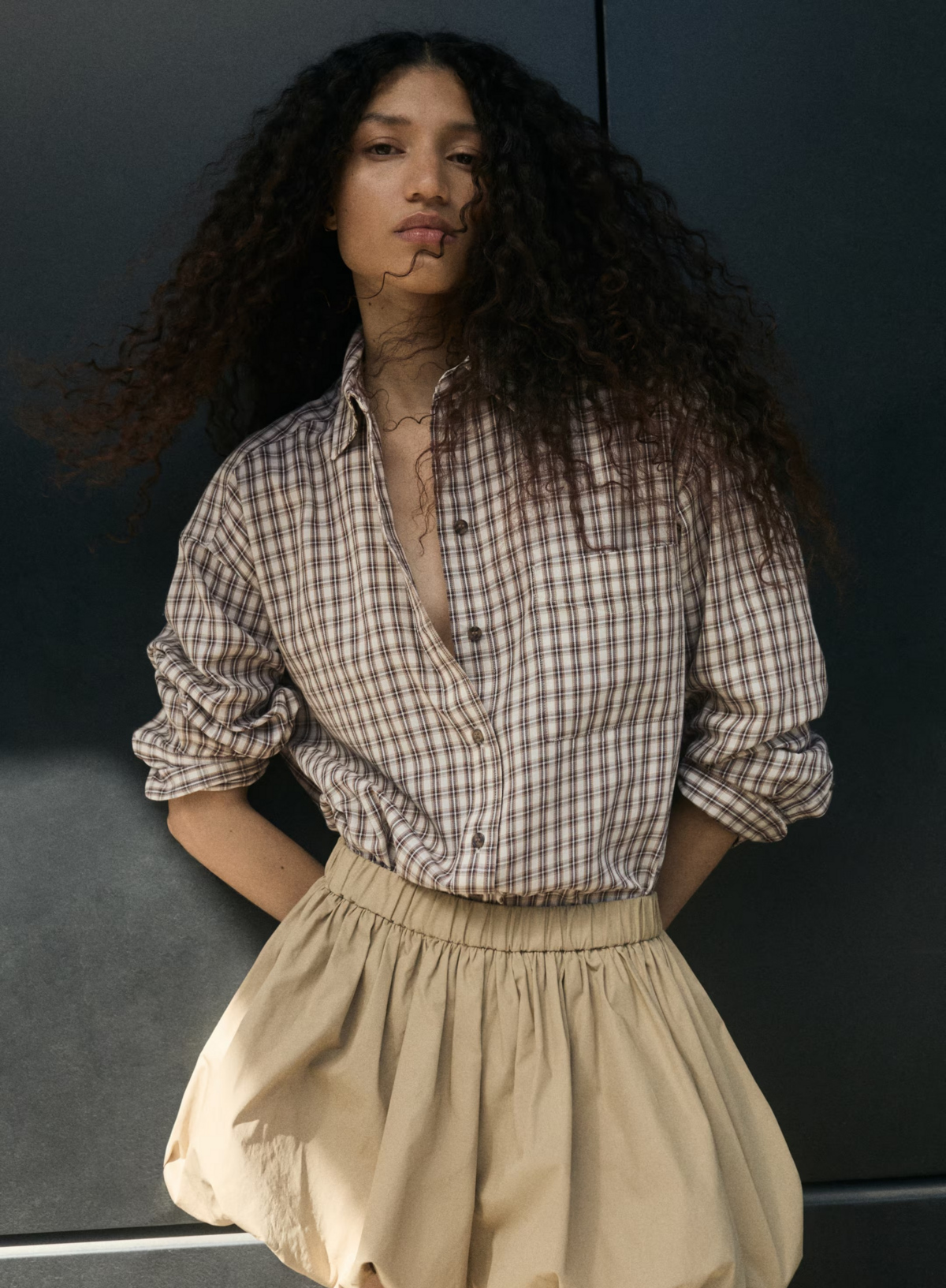 Oversized cotton shirt