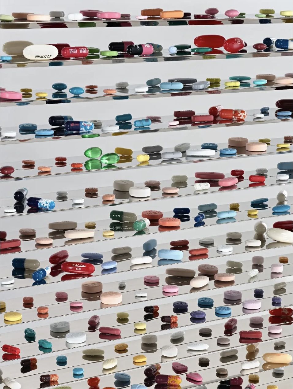 Gagosian, Damien Hirst, Beautiful Celebration of Our Latest Obsession, Warm, Hot, Expanding Vortex, the Divine Gift to Us All, Joy and Fun, Happiness. Same Rules Only Different Players, Complicated but Pretty Colours, Heartwarming, Wellness, Enjoy the Ride Because the Destination Doesn't Exist and Neither Do We, Colors and Forms and Relationships, That's How You Know You Are in Love Painting, 2019