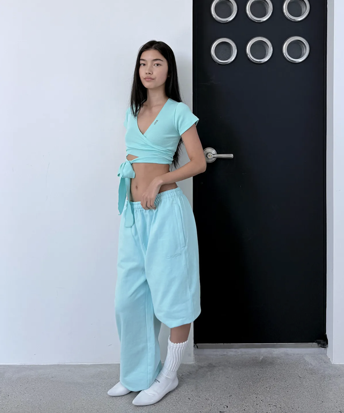 Molly wide jogger in Mint