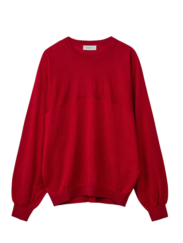 Wool silk cashmere oversized crewneck pullover