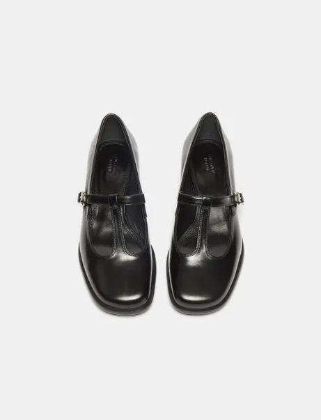 T-strap mary jane flats
