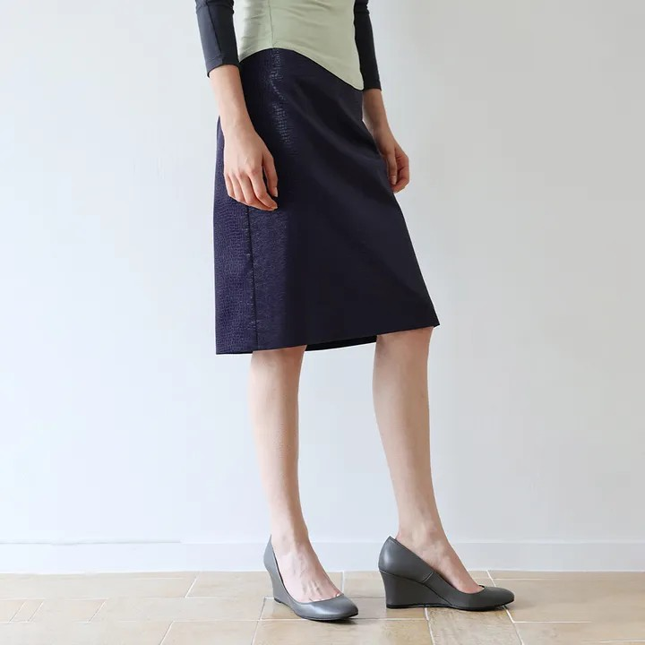 Python Leather Midi Skirt