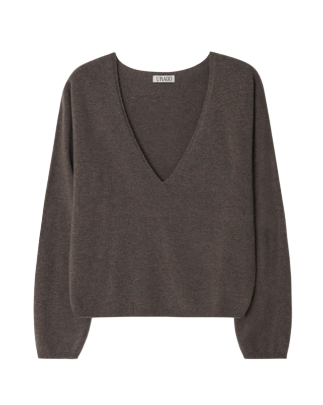 Yak wool V-neck knit