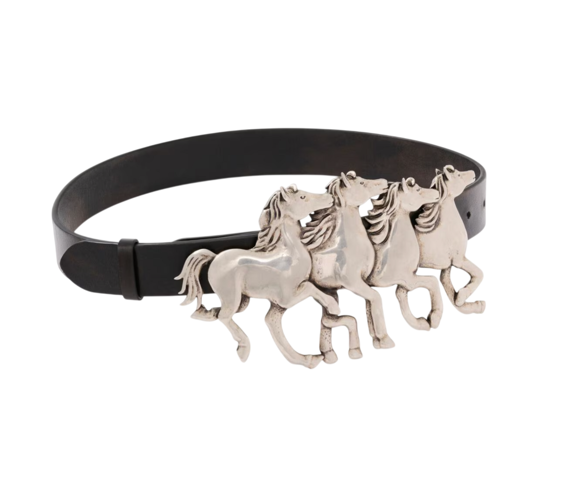 Running Horses 와이드 벨트