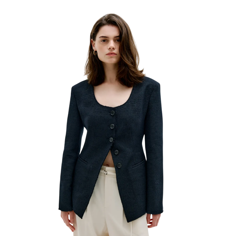 SCOOP NECK SLIM FIT JACKET4