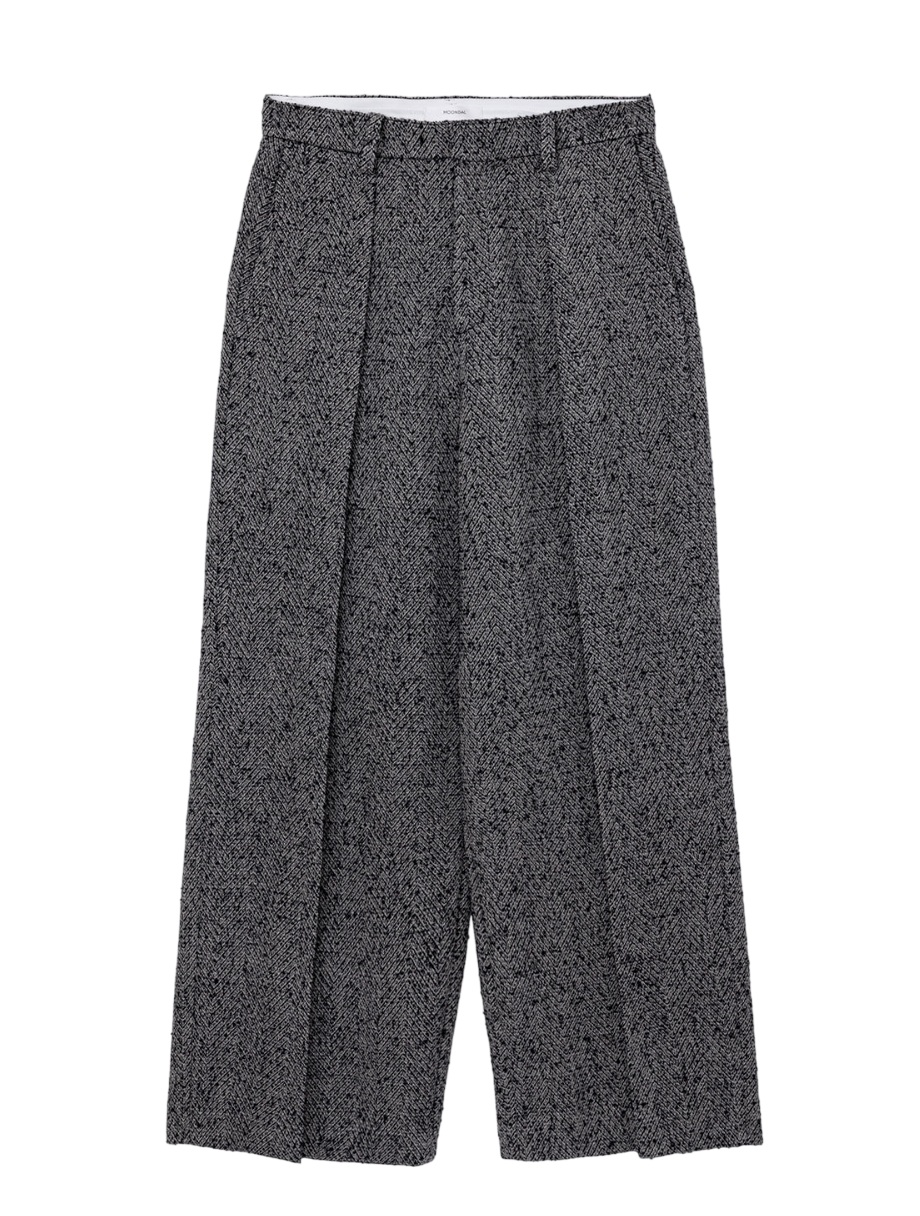 Casey Low Rise Slacks in Black Tweed