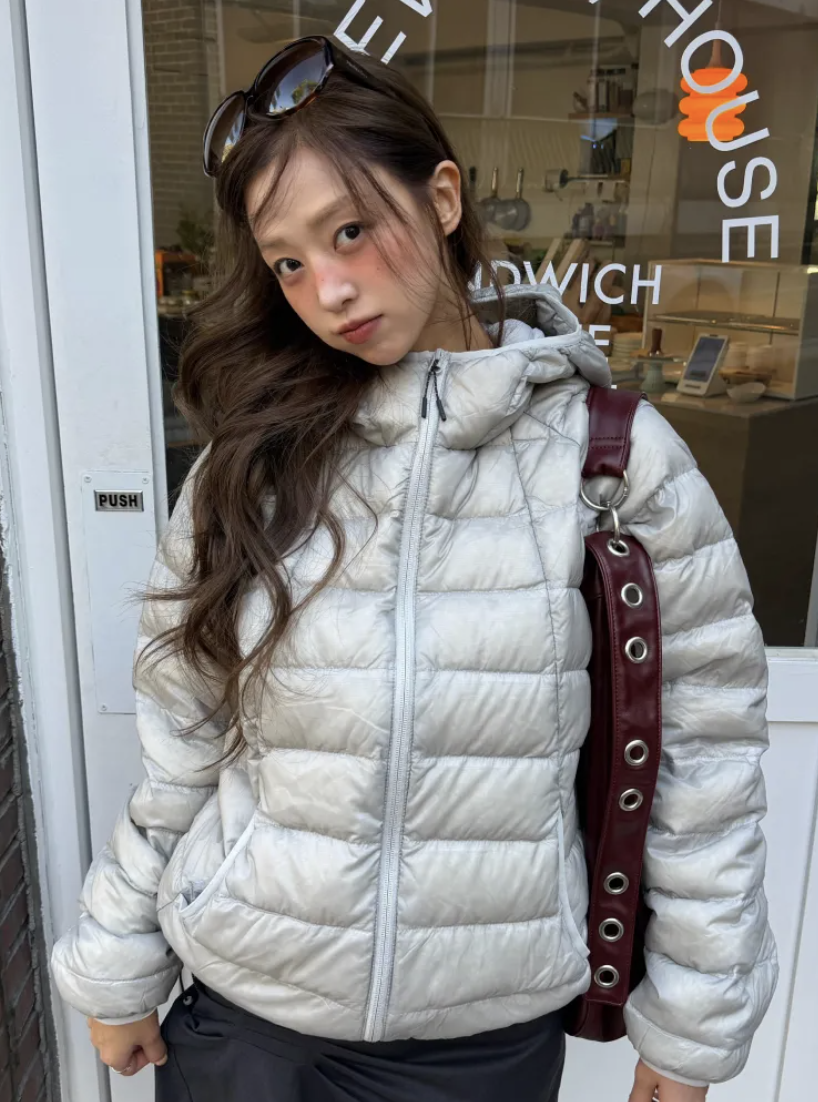 세일링 후디드 다운 자켓