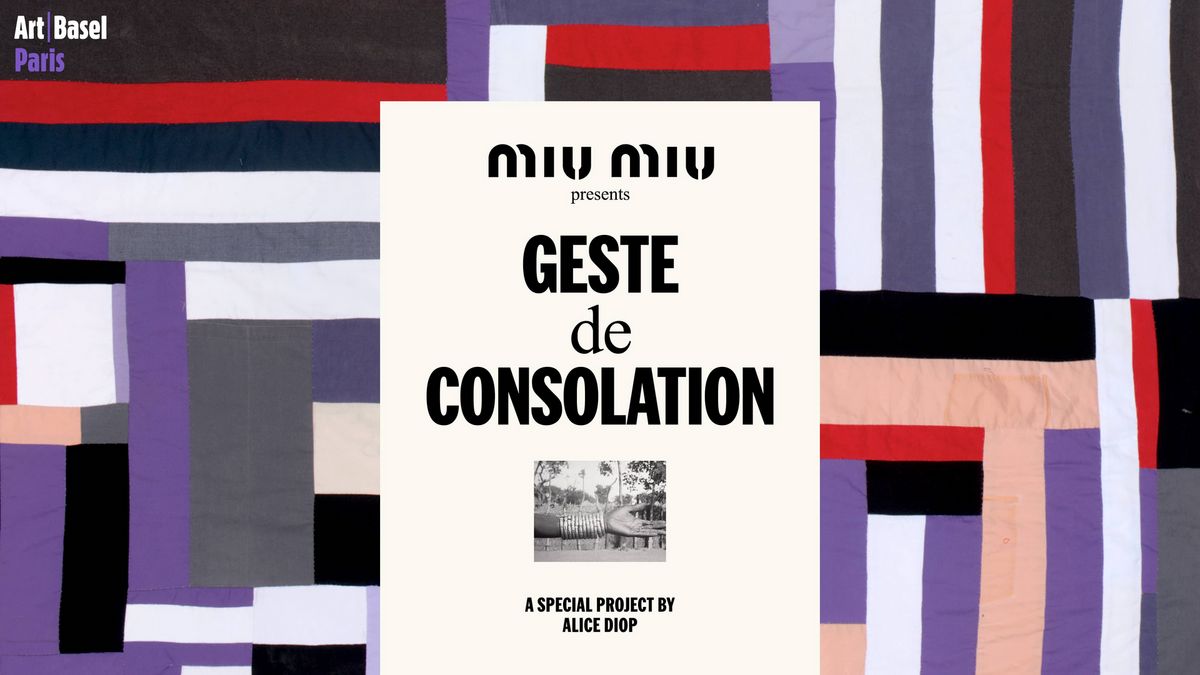 2026 아트 바젤 파리에서 선보일 전시 《Geste de Consolation》