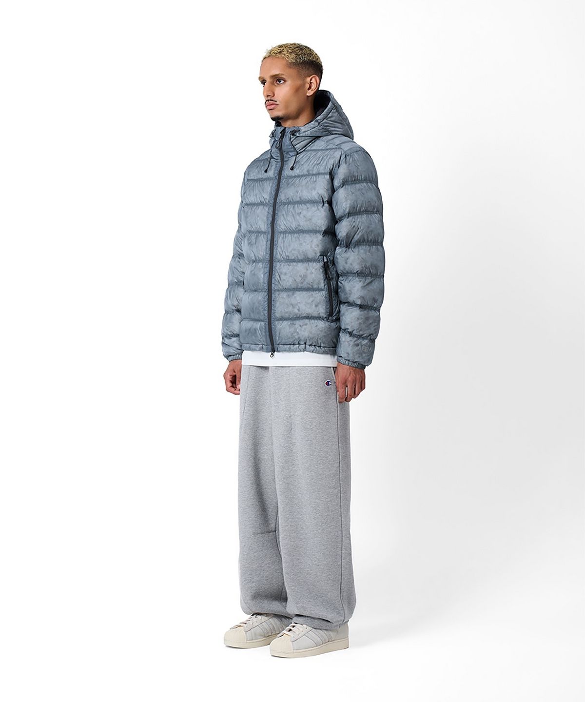 챔피온 2WAY 후디드 라이트 다운 재킷