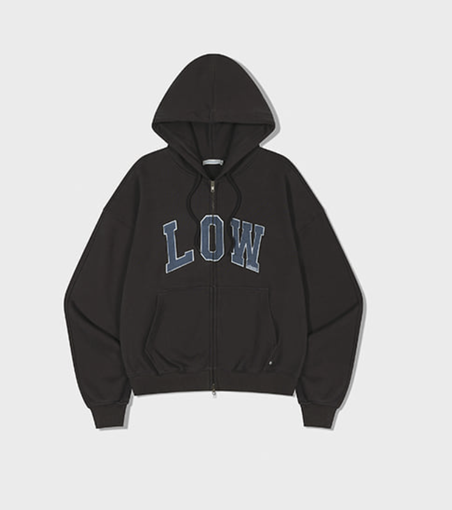 LOW SOFT SWEAT ZIP-UP HOODIE