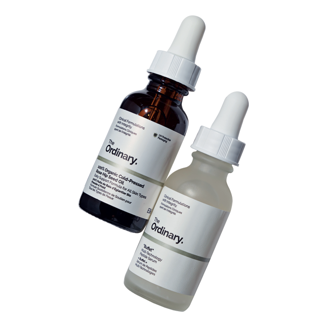 The Ordinary 100% 오가닉 콜드-프레스드 로즈 힙 씨드 오일, 뷔페 1만4천8백원, 9천9백원.