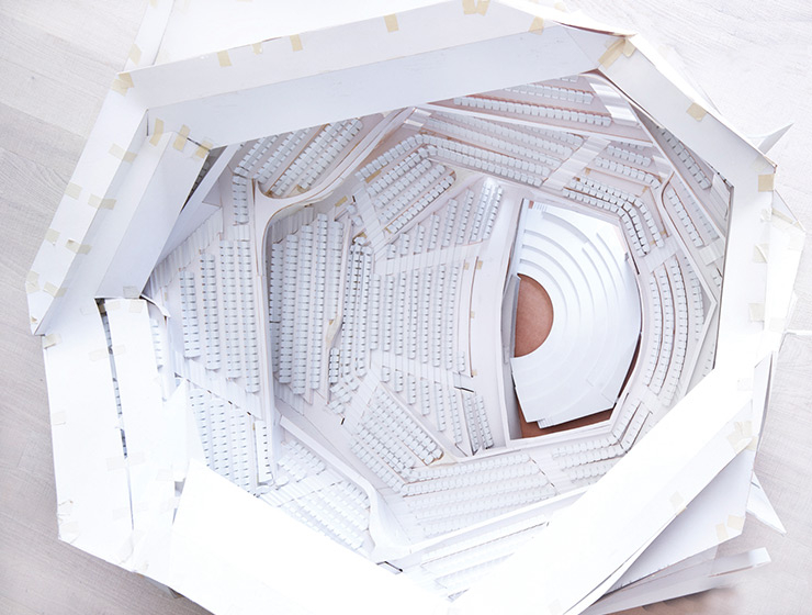 <Elbphilharmonie Hamburg Jacques Herzog und Pierre de Meuron Kabinett Basel XI 2016>, C-print, 180x226.3cm. Courtesy of the artist and Kukje Gallery ⓒ Candida Hofer/VG Bild-Kunst, Bonn