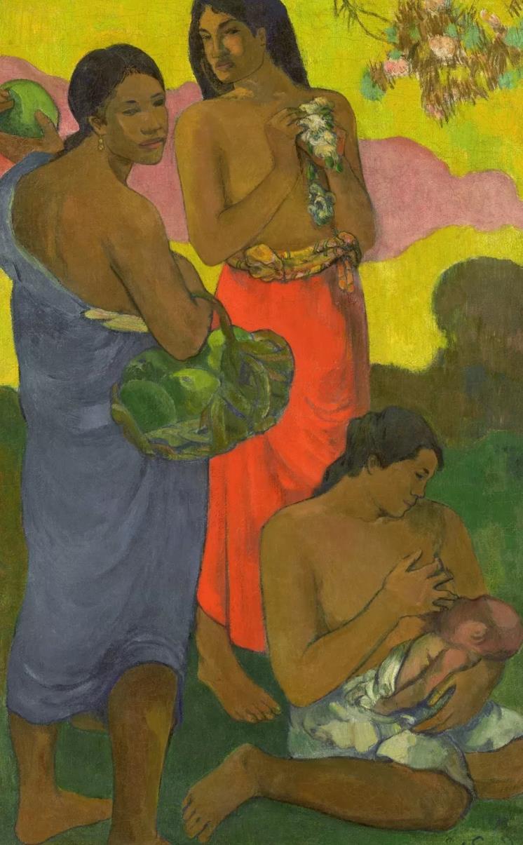 약 1억6백만 달러에 낙찰된 폴 고갱의 작품 '모성II' Gauguin's Maternity II was sold for $106m (출처 CHRISTIE'S IMAGES LTD)