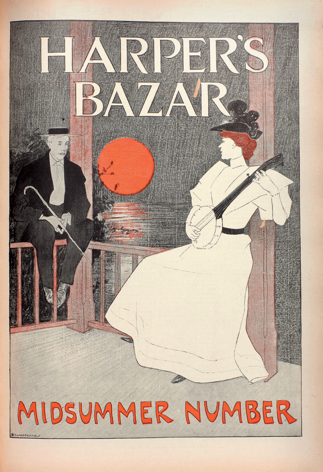 마거릿 생스터가 에디터이던 시절(1889~1899)에 만든 아르누보 스타일의 <바자> 커버