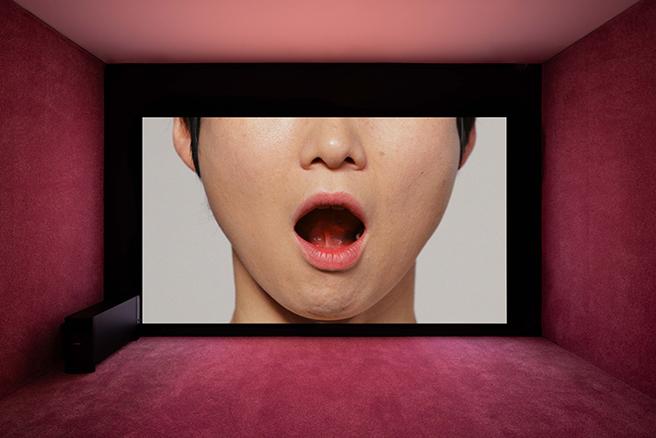 Yunjung Lee, Tongue Gymnastics, 2020; exhibited by d/p.Exhibition view, No Space Just a Place, Daelim Museum, Seoul (2020)