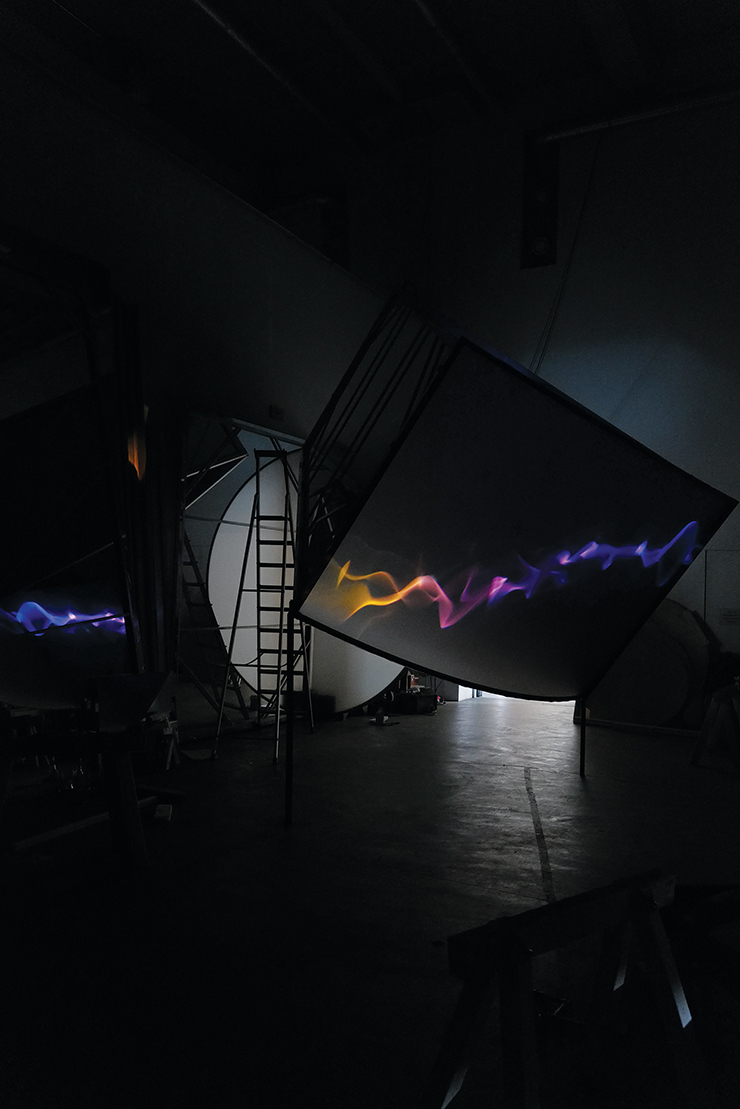 카스텔로 디 리볼리에서 열린 올라퍼 엘리아슨의 전시 «Trembling Horizons» 전경. Photo: Tegan Emerson, ⓒ Studio Olafur Eliasson 