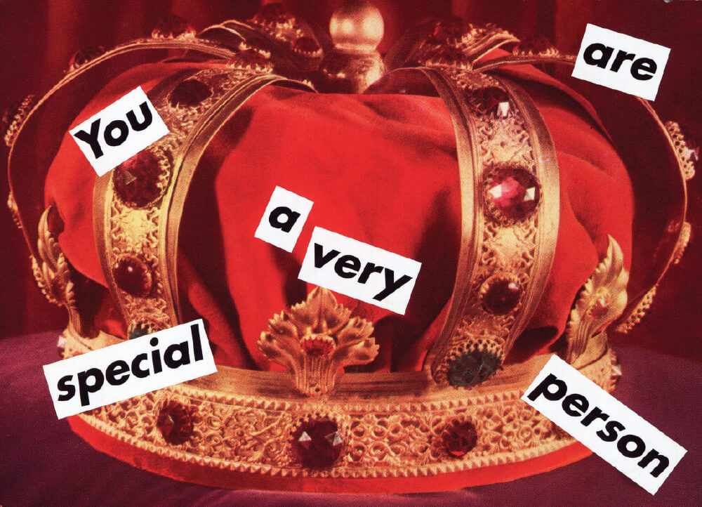 ‘Untitled (You are a Very Special Person)’, 1995, Collage, 13.6×19.1cm 31×35cm (framed).
