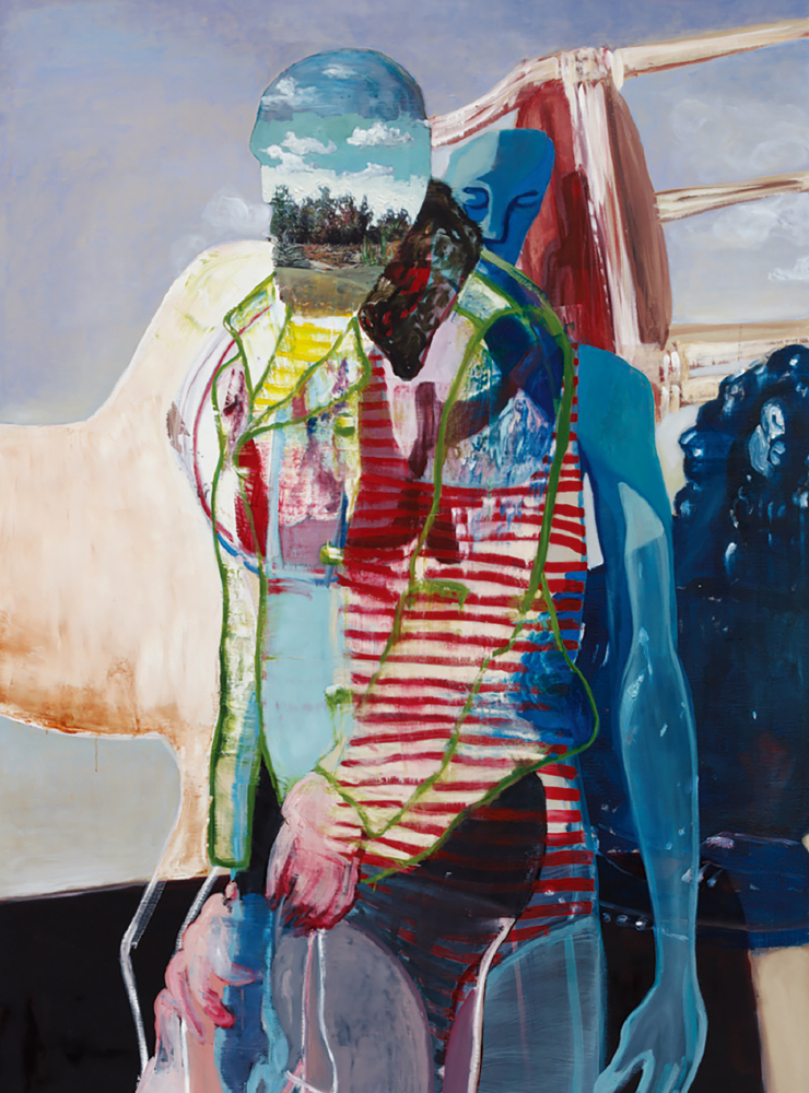  ‘Man with a Landscapehead’, 2019, Oil on linen, 195x130cm.