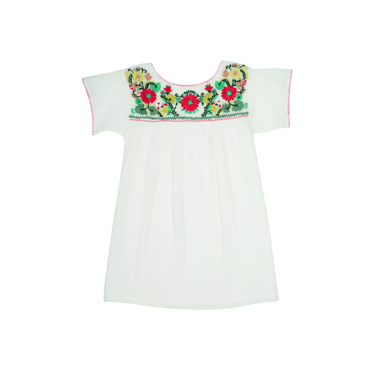 Expo ok자수 장식이 가미된 에스닉한 디자인의 원피스는 35만3천원으로 BonPoint 제품.Cadrage ok