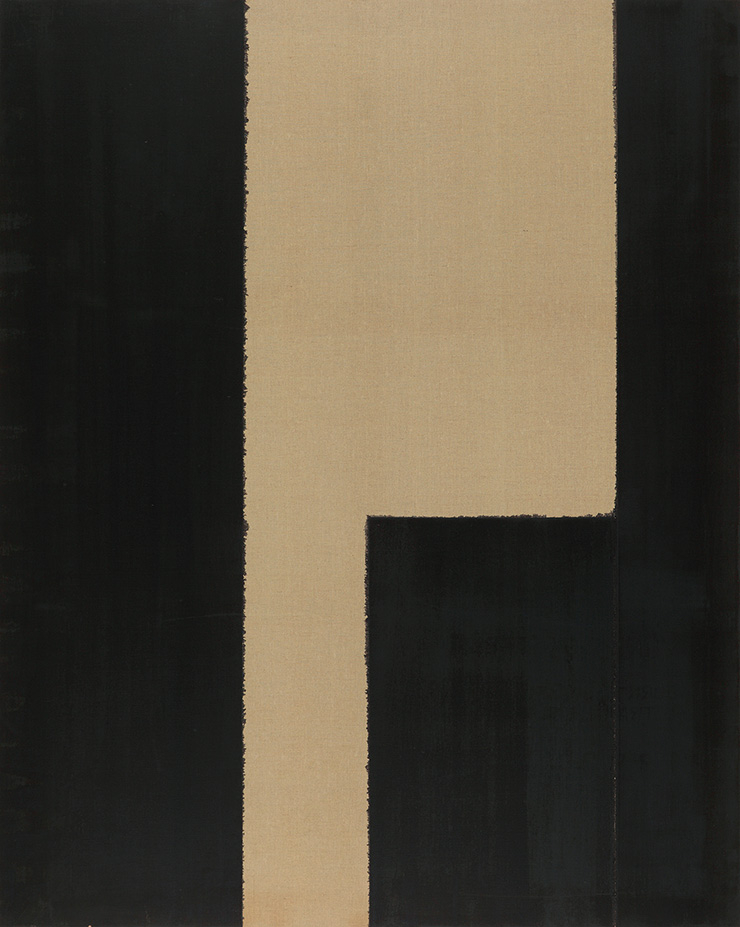 윤형근, <Burnt Umber & Ultramarine Blue>, 1999, Oil on cotton, 227x181.5cm. Courtesy of Yun Seong-ryeol and PKM Gallery