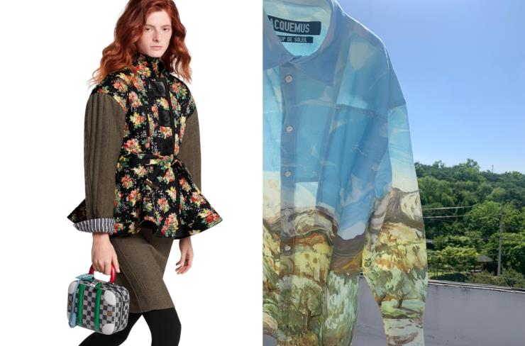  발리젯 BB 백은 Louis Vuitton / 그림같은 패턴의 셔츠는 Jacquemus