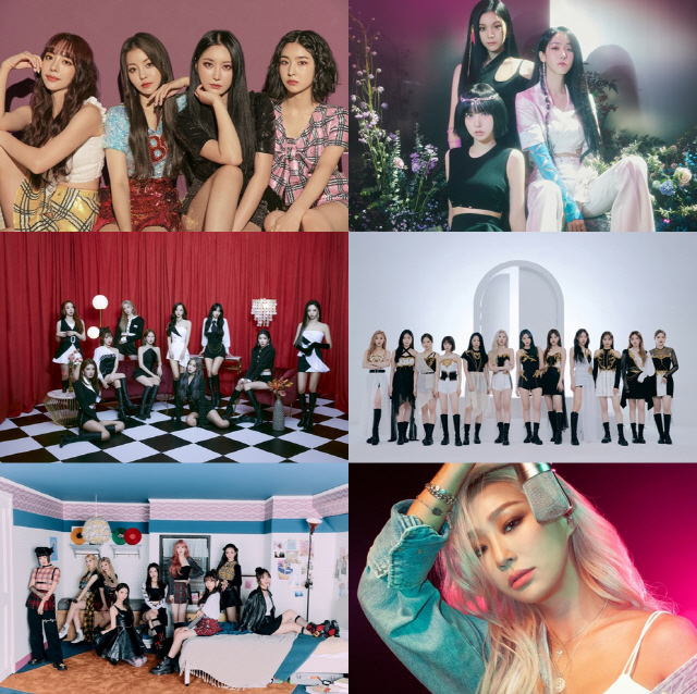 브레이브걸스, 비비지, 우주소녀, 이달의 소녀, 케플러, 효린 / 각 소속사